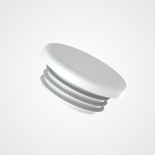 Embout rond à ailettes diam. 40 mm Plastique BLANC